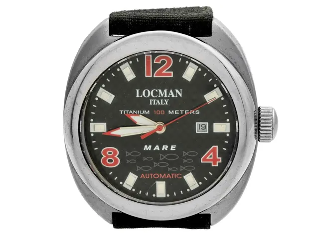LOCMAN, Italy, Mare (Titanium 100 Meters), Cal Miyota, Serie nr. 1999, Ref nr. 131, herrur, 47 mm, titan, automatisk, mineralglas, datum, corduraband, originalspänne, ca 2006, etui.