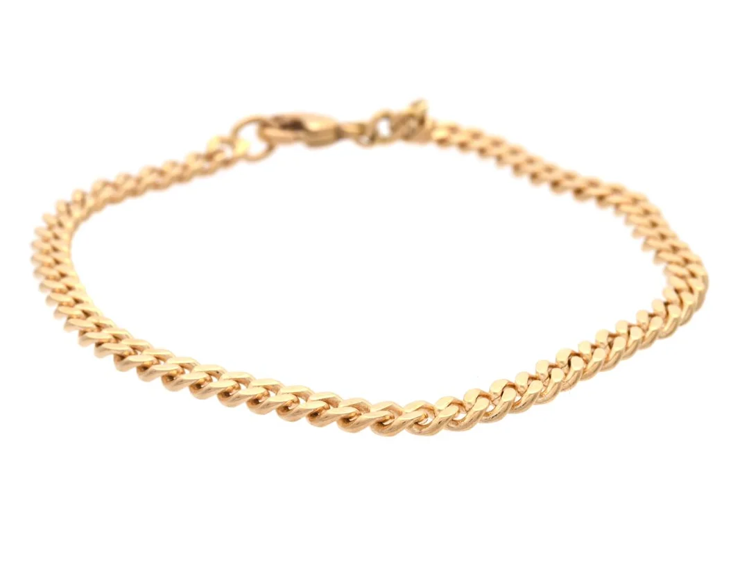 ARMBAND, 18K guld, pansarlänk, Balestra, bredd 3,8 mm, längd 18 cm, vikt 9,2 g. — Smycken/Armband — Kaplans