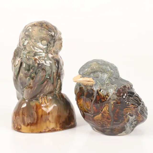 ERIK ENGQVIST. Figuriner, 2 stycken, keramik, Råå.