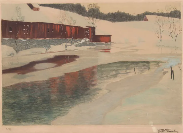 Thaulow, Frits — "Inntrykk fra sne (Effet de Neige)"
