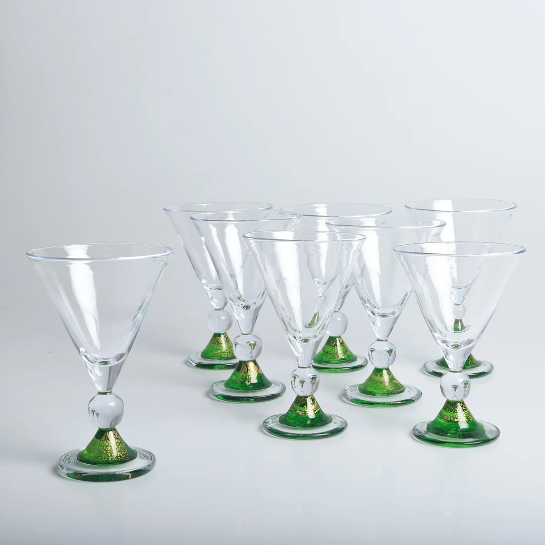 ANDERS WINGÅRD (FÖDD 1946). Champagneglas, 8 stycken, signerade Anders. — Tableware — Helsingborgs Auktionskammare