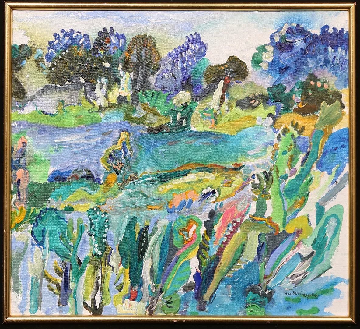ANDERS FOGELIN. Olja på pannå, signerad. — Paintings — Gomér & Andersson Linköping