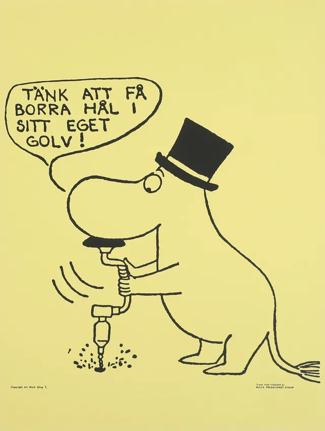 TOVE JANSSON. Mumin, Bull's Presstjänst, nr 1, Art Work Shop, 1960-tal.