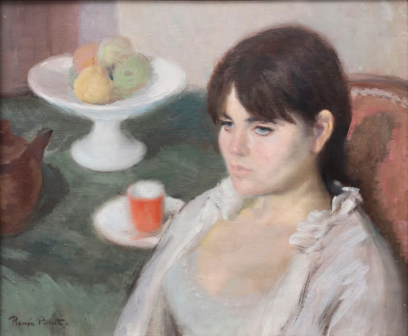 RAMON PICHOT I SOLER. A girl. — Paintings — Balclis