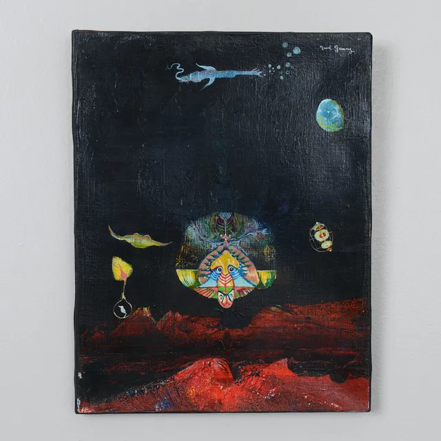 MARCEL GENAY. olja på duk, "Ufo Cosmofleur".