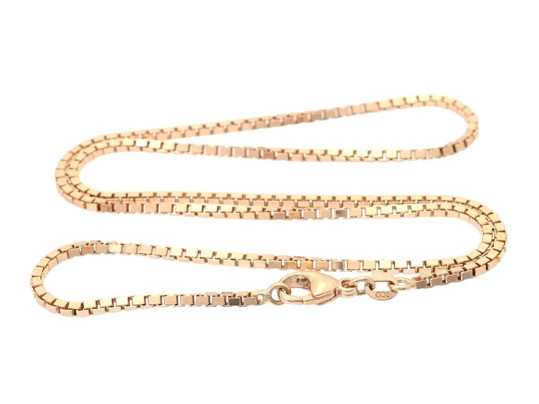 HALSKEDJA, 18K guld, venezialänk, längd 45 cm, vikt 14,7 g. — Smycken/Halskedja — Kaplans
