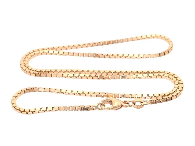 HALSKEDJA, 18K guld, venezialänk, längd 45 cm, vikt 14,7 g.