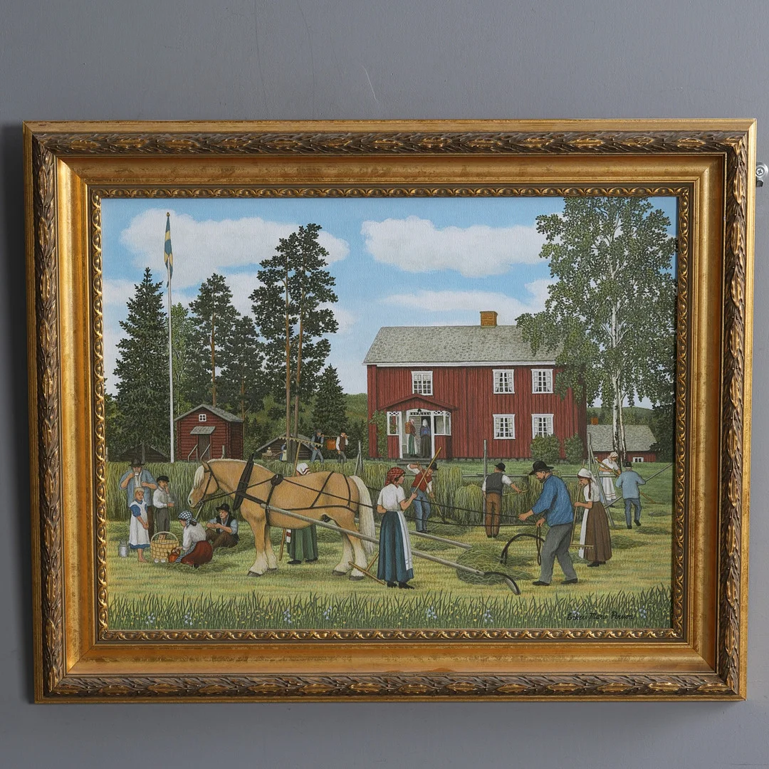 ERKERS MARIE PERSSON. Akryl på pannå, höhässjning, signerad. — Paintings — Örebro Stadsauktioner