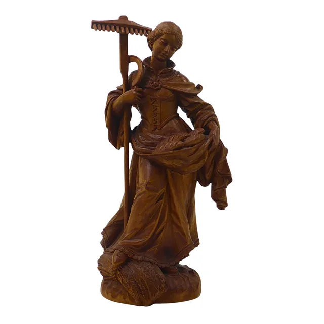 HOLZFIGUR DER HEILIGEN NOTBURGA.