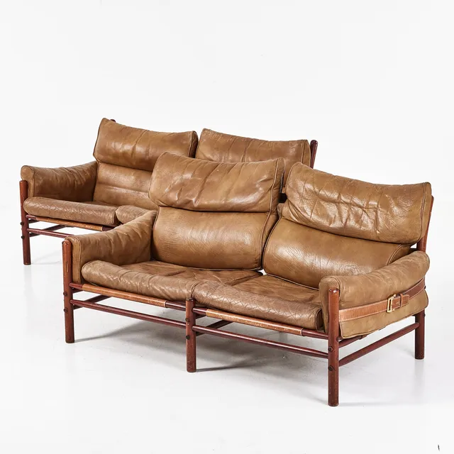 ARNE NORELL. Soffor, 2 st., Kontiki, Norell möbler, 1970-tal.