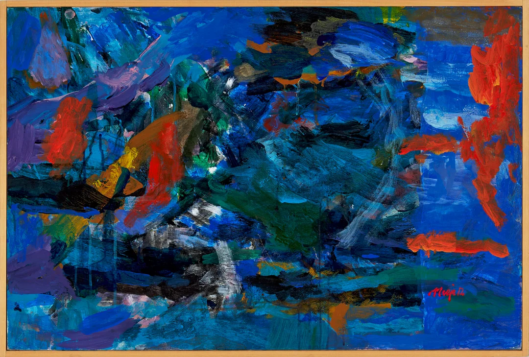 Nesjar, Carl — "Vann over stein" 2012 — Kunst/Maleri — Blomqvist
