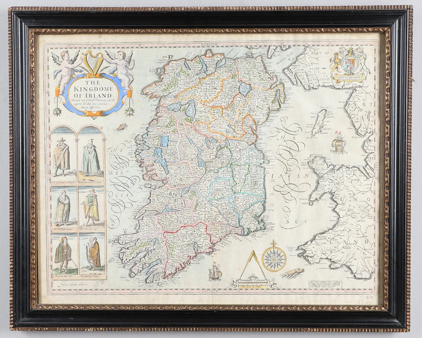 JOHN SPEED (1552-1629). The Kingdome of Irland Devided into Severall Provinces and then againe Devided into Counties Newly described, c. 1610 or later. — Books — Lawrences Auctioneers