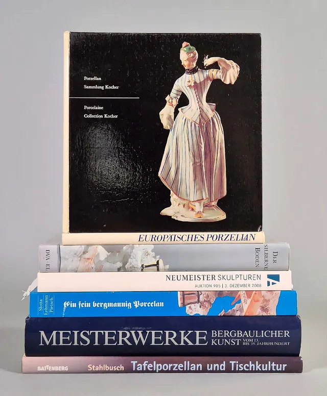 7 KUNSTBÄNDE ZU BERGBAU UND PORZELLAN.