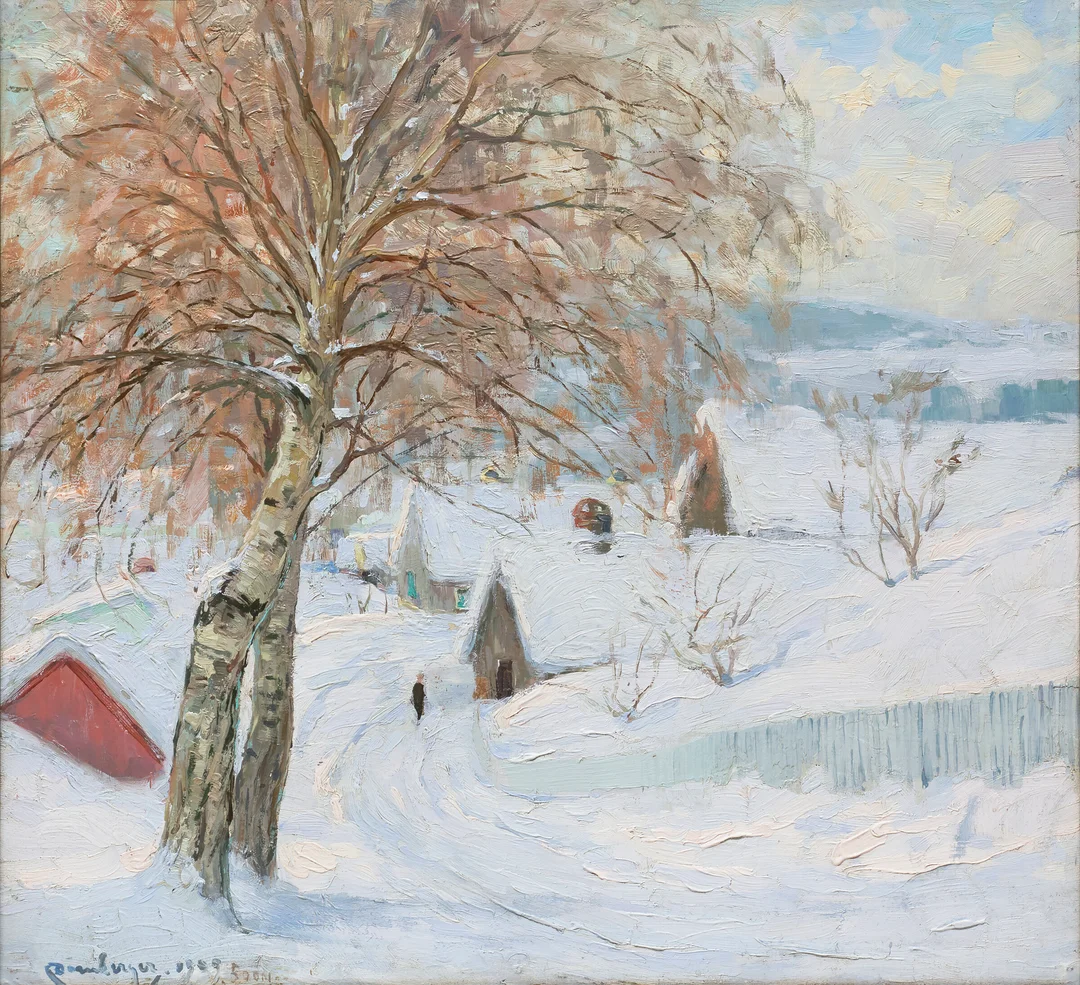 Dørnberger, Karl — Vinter i Son, 1909 — Kunst/Maleri — Blomqvist