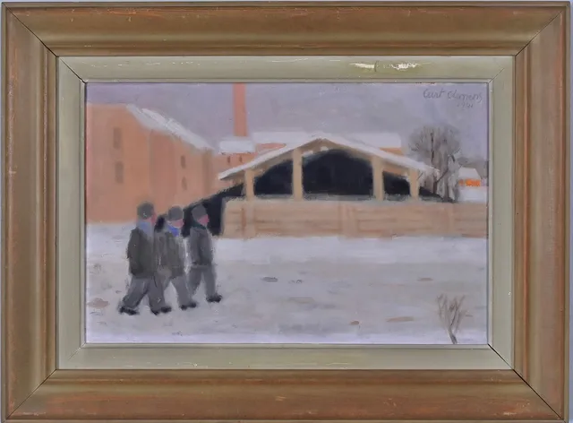 CURT CLEMENS (STOCKHOLM, 1911-1947). Olja på pannå.