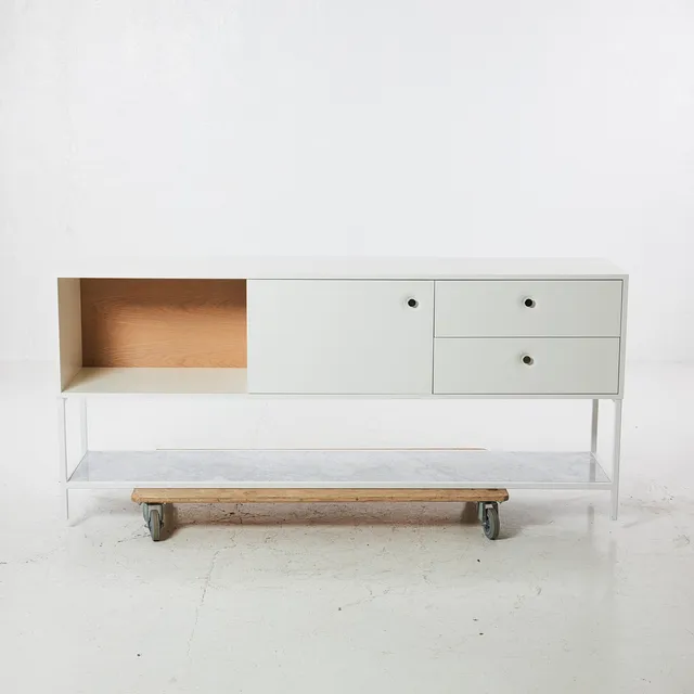 STINA SANDWALL. Sideboard, "Viti" för Voice, MDF, marmor.