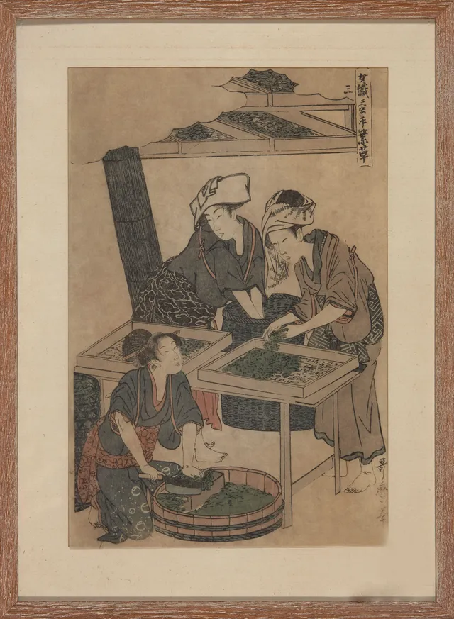 Utamaro, Kitagawa — Fra serien "Joshoko kaiko tewaza-kusa"
