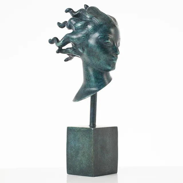 CARL MILLES. EFTER. skulptur, brons, änglahuvud, märkt Millesgården FFA Fondeur.
