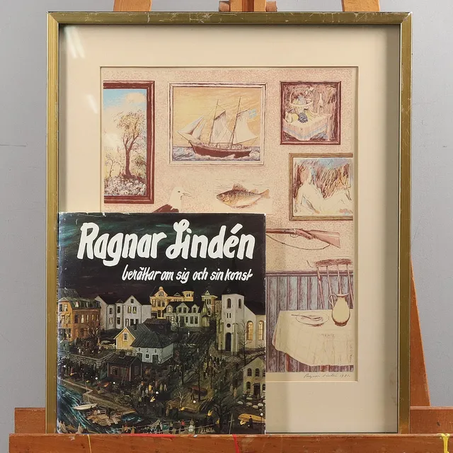 RAGNAR LINDÉN. FÄRGLITOGRAFI, signerad och daterad 1971.