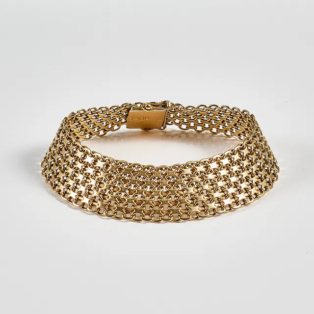 ARMBAND, 18 k guld, vikt 35,7 g.