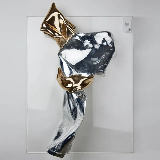 JAN NALIWAJKO. Väggskulptur, Komposition, plast på plexiglasskiva.