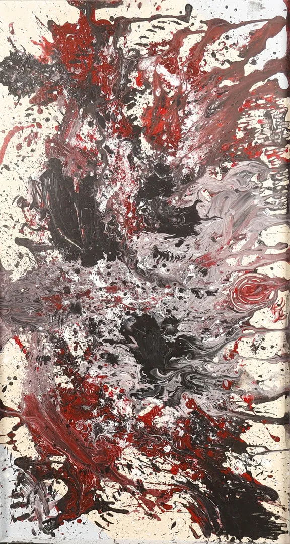 FRAN LOK. Composición dripping. 1968.