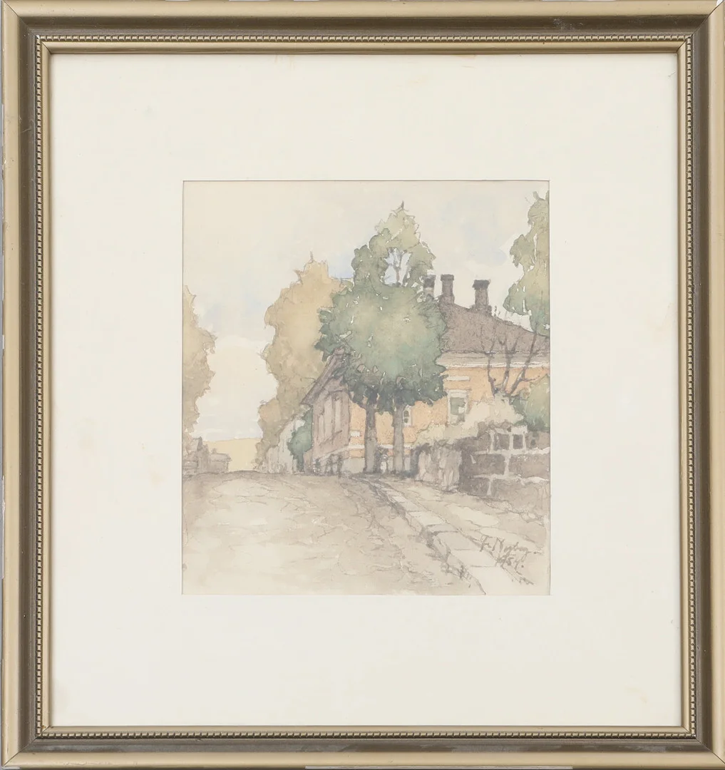 FRANS NYBERG. Akvarell, signerad samt daterad 1954. — Paintings — Södermanlands Auktionsverk
