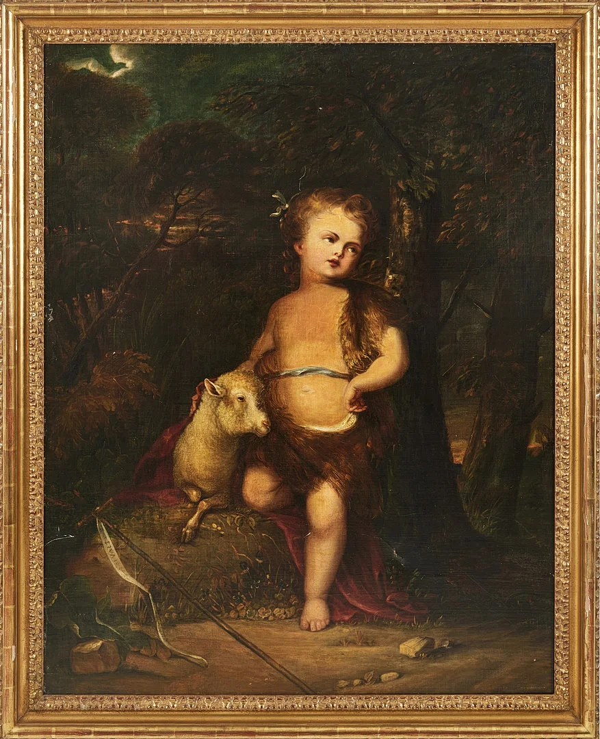 ENGELSK SKOLA, 17/1800-TAL. Johannes Döparen som barn. — Paintings — Stockholms Auktionsverk Göteborg