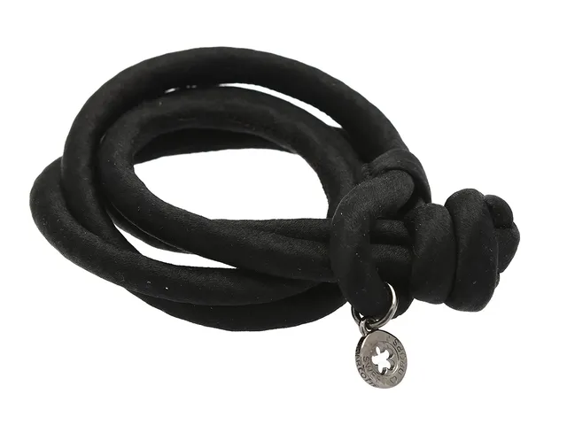 OLE LYNGGAARD, armband, siden, svart, längd 36 cm.