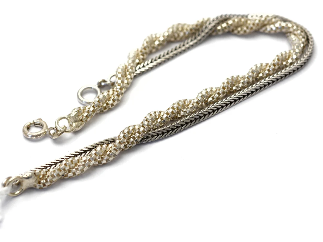 Armband 2st i silver 925 18,5-20,5cm 11,2g varav 1 något defekt skönhetsfel — Smycken/Armband — Kaplans