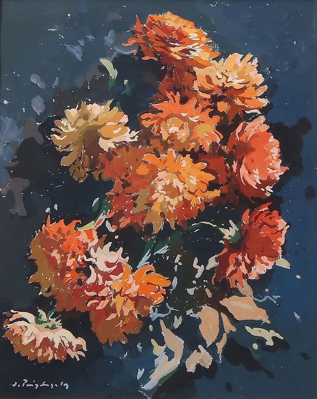 JOSEP PUIGDENGOLAS. Flowers vase.
