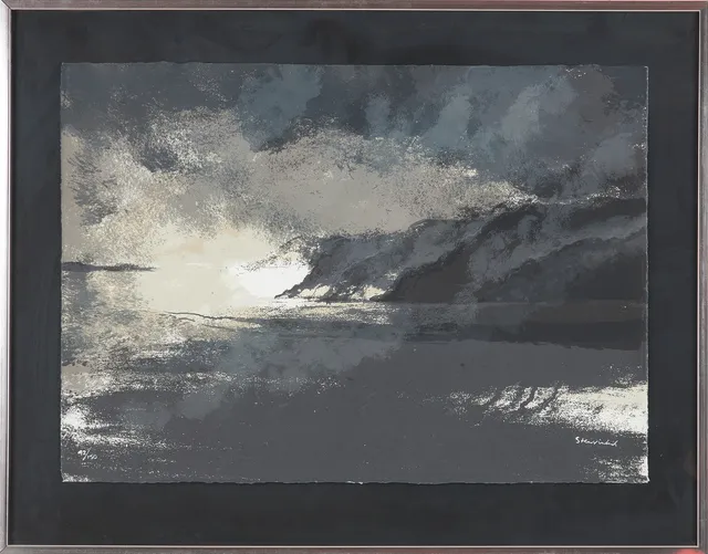 JAN STENVINKEL. Kustmotiv, litografi, signerad, numrerad 42/150.