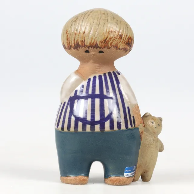 LISA LARSON, Figurin, stengods, "Malin" ur serien Larssons ungar, Gustavsberg.