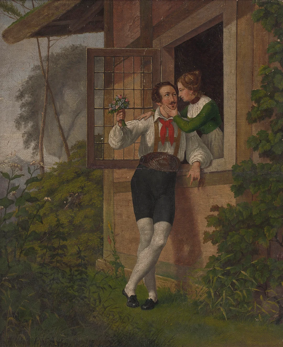 Arbo, Peter Nicolai — På frierføtter — Kunst/Maleri — Blomqvist