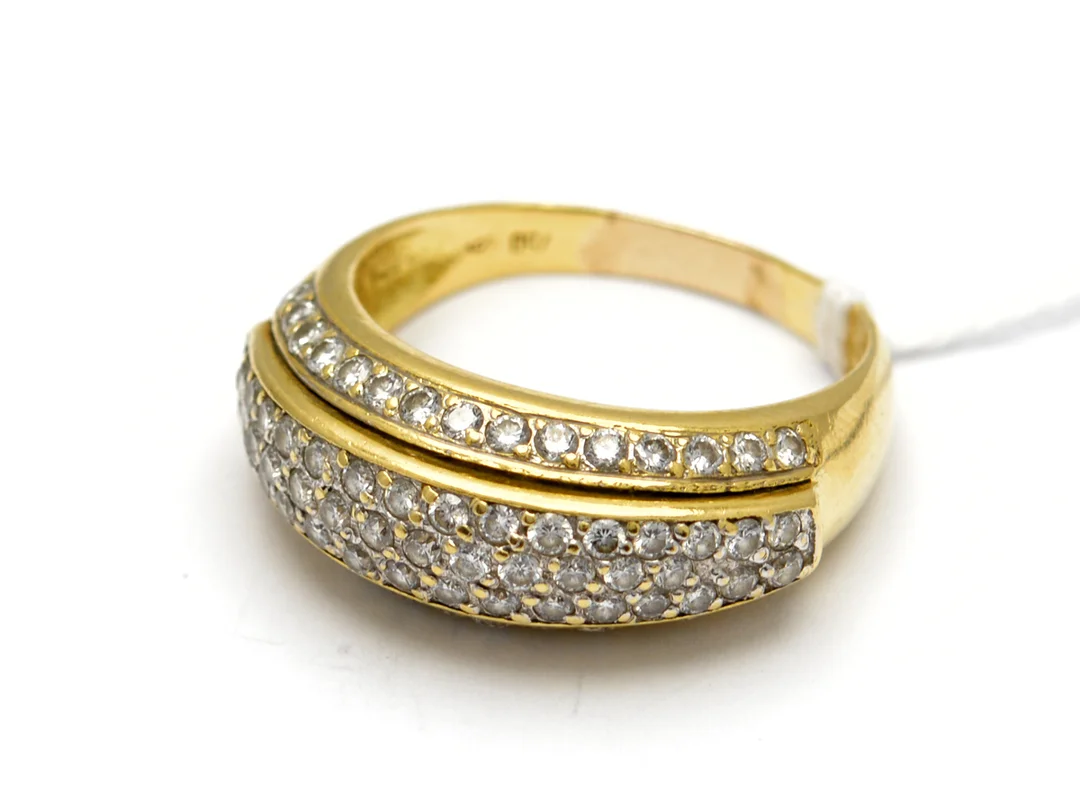 Ring 18K med diamanter 73xca0,01ct skadad 7,1g — Smycken/Ring — Kaplans