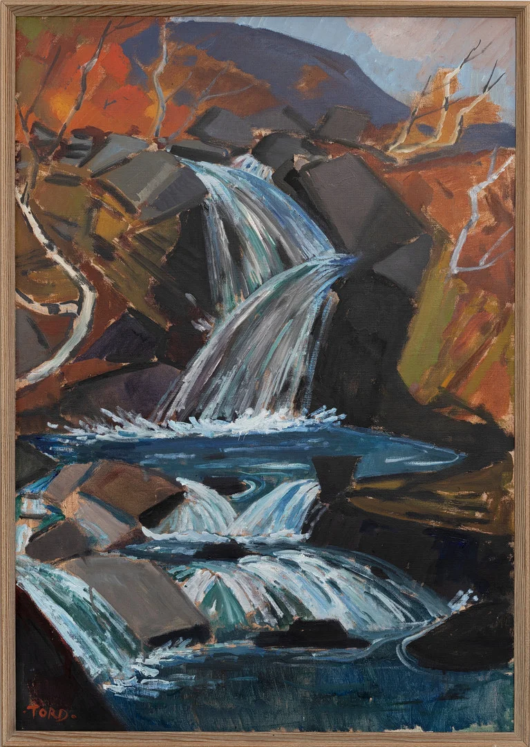 TORD LEANDER ENGSTRÖM. "Rokkasjokk", olja på duk, signerad Tord. A tergo signerad Tord Leander Engström samt daterad -67. — Paintings — Auktionshuset Kolonn