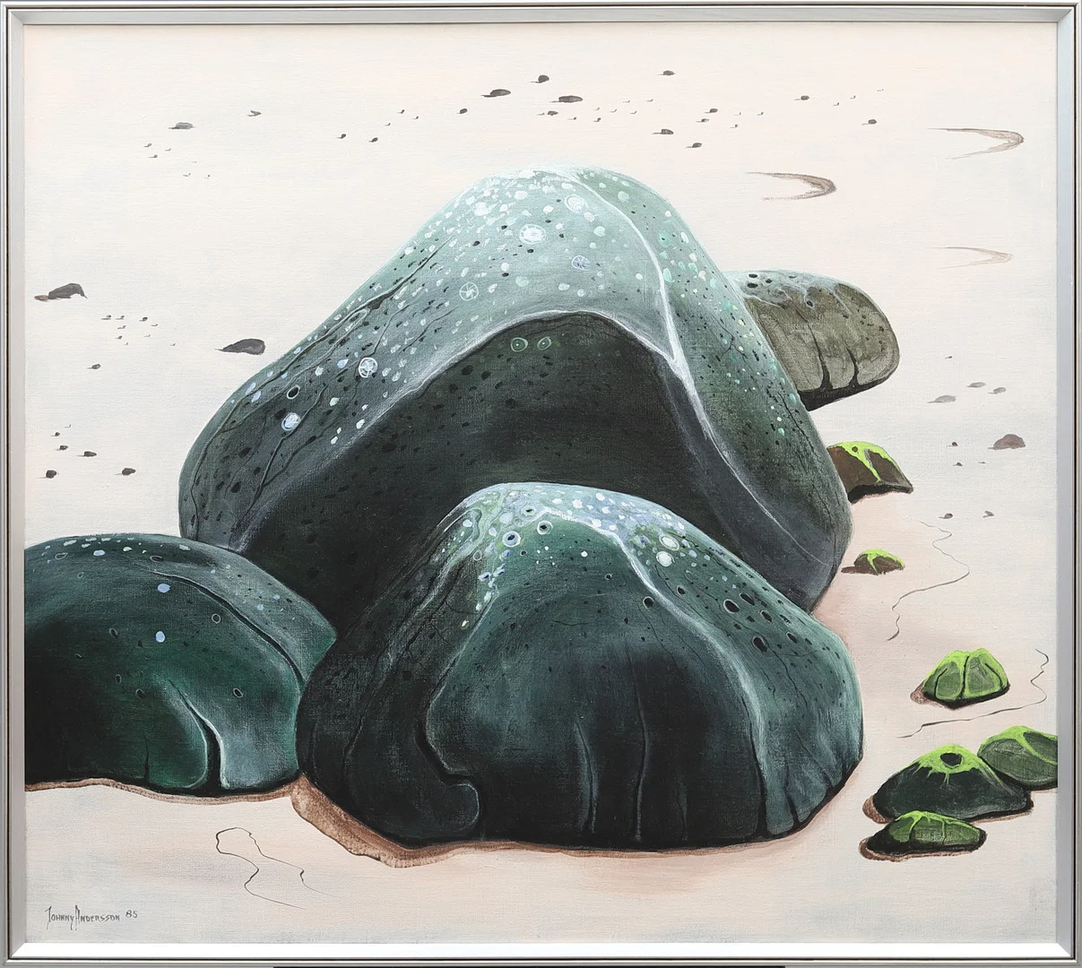 JOHNNY ANDERSSON (FÖDD 1940). "Antika Element II", olja på duk, signerad och daterad -85. — Paintings — Garpenhus Auktioner
