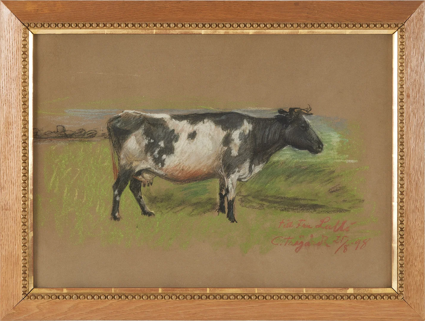 CARL TRÄGÅRDH (1861-1899). Ko på äng, pastell. — Paintings — Stockholms Auktionsverk Magasin 5