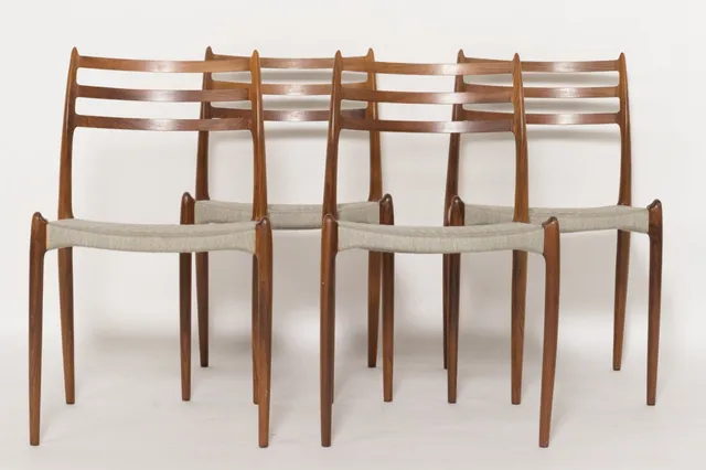 N.O. Moller. Set of four rosewood chairs, model 78 (4)