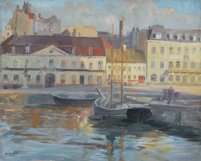 AXEL KLEIMER. MOTIV FRÅN NORRA VALLGATAN, MALMÖ.