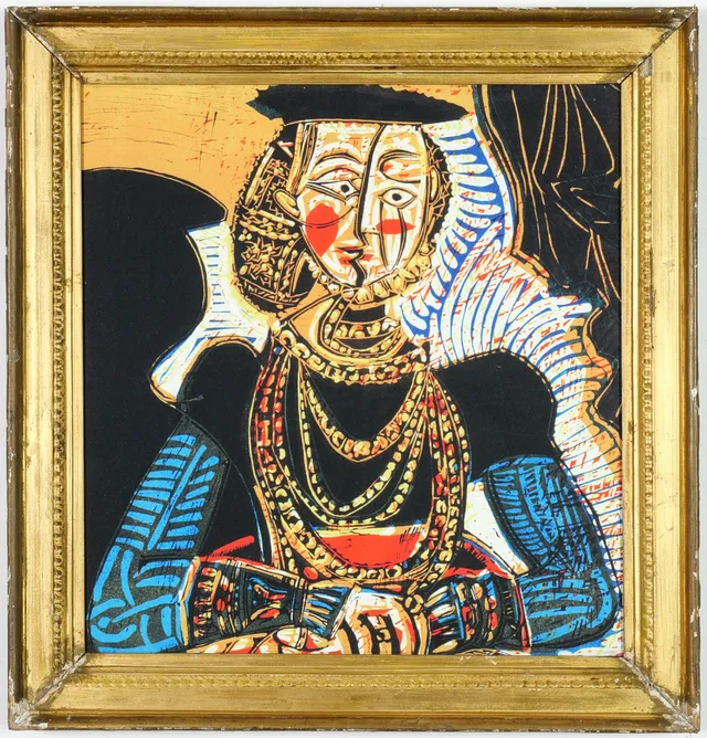 AFTER PABLO PICASSO. A YOUNG WOMAN AFTER CRANACH.