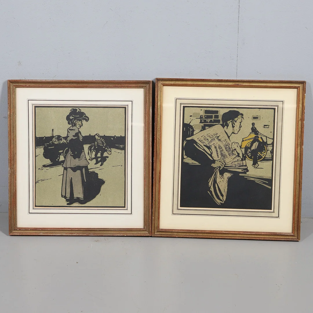 AFTER SIR WILLIAM NICHOLSON (1872-1949). NEWSBOY, AND COSTER (HAMMERSMITH). — Engravings & Prints — Lawrences Auctioneers