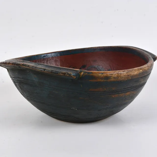 ÖLBOLLE, bemålat trä, Norge, 1700-tal.