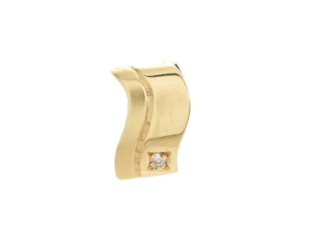 HÄNGE, 18K guld, vit sten, höjd 1,2 cm, vikt ca 1 g.