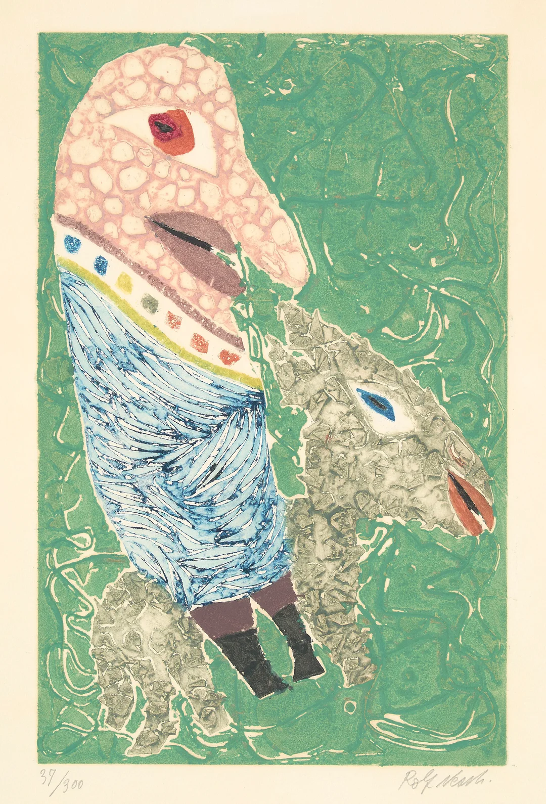 Nesch, Rolf — "Eselrytter" 1968 — Kunst/Grafikk — Blomqvist
