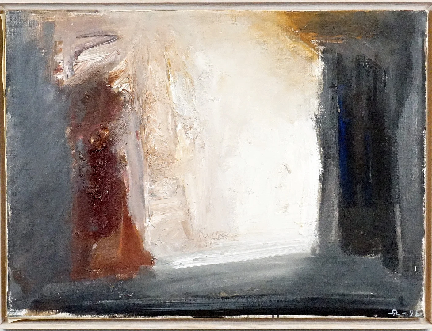 SVANTE RYDBERG (Född 1948). Olja på duk, "Ljuskälla", monogramsignerad, daterad -92 samt signerad a tergo. — Paintings — Roslagens Auktionsverk