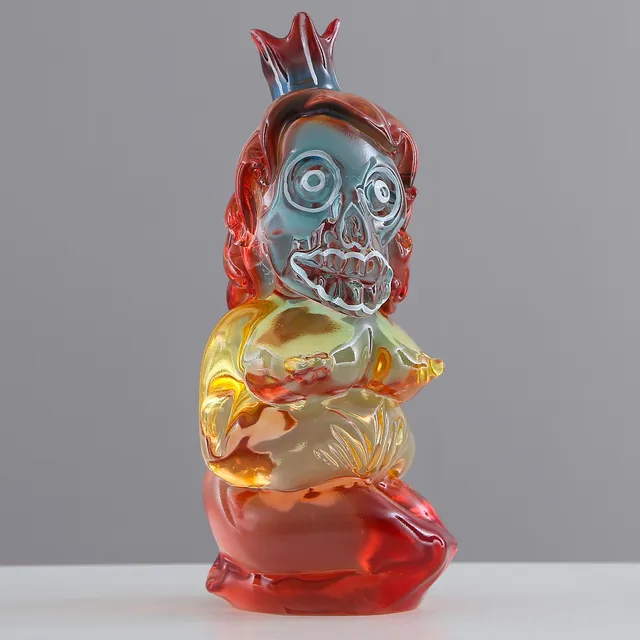 LUDVIG LÖFGREN. SKULPTUR, glas, Kosta Boda, unik, Jello God Princess, signerad, modern.