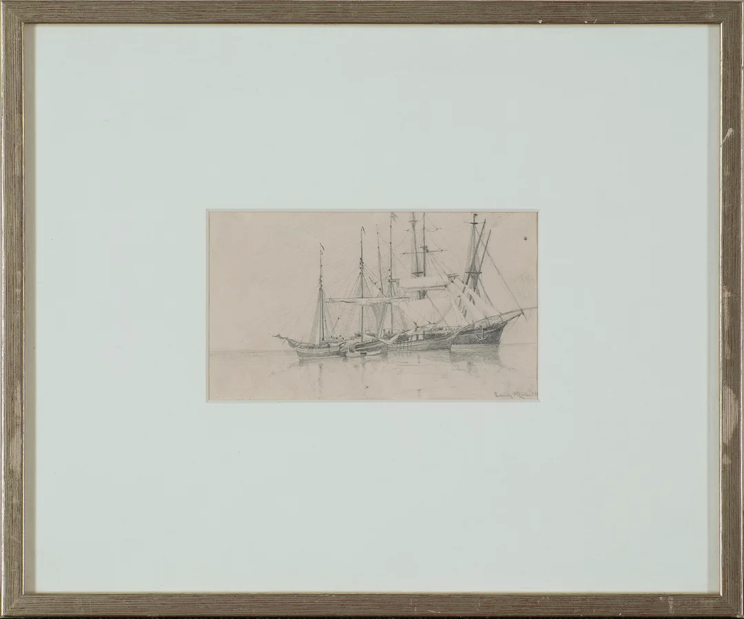 Haaland, Lauritz — Skuteportrett, 1882 — Kunst/Øvrig billedkunst — Blomqvist