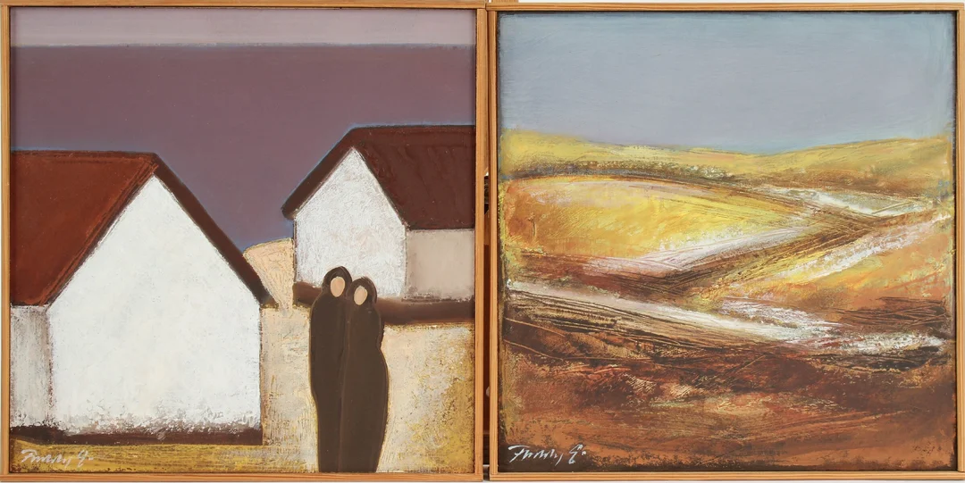 Freddy Eriksen. Compositions (2) — Paintings and sculptures/Modern pictorial arts — Lauritz