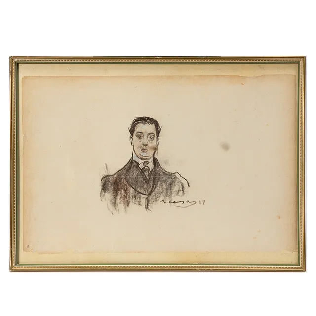 RAMON CASAS. teckning, signerad och daterad -17.